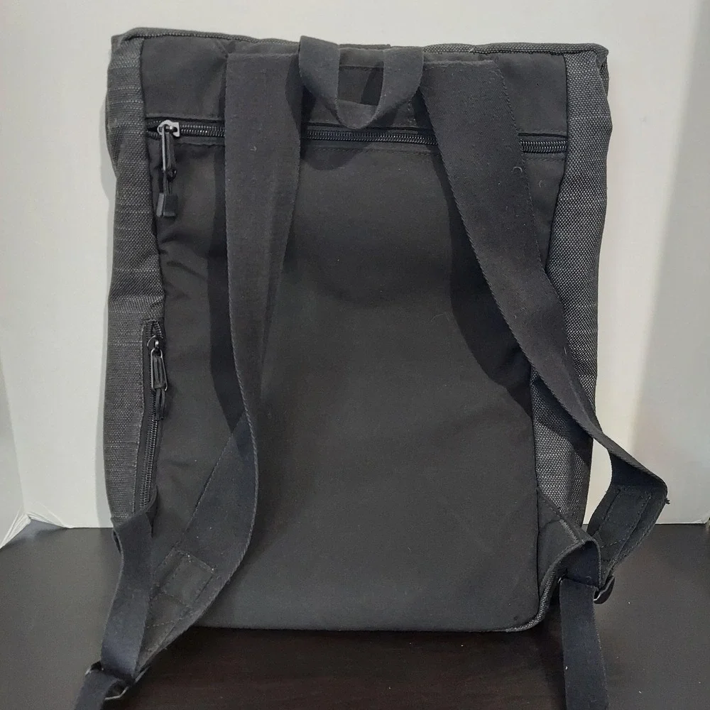 STATE Gray Canvas Roll Top Backpack Mens Travel Bag‎ Adjustable Straps Daypack